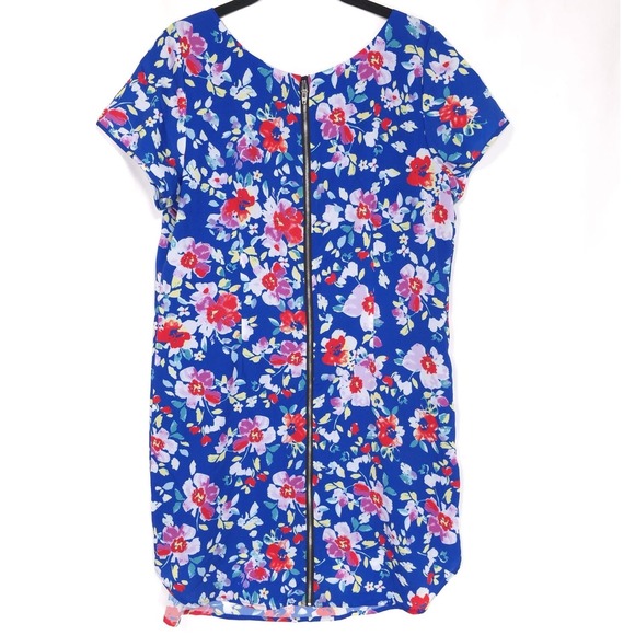 NWT YUMI KIM Anthropologie‎ Mini Dress LARGE Blue Elena Love Potion Shift Floral - Picture 8 of 10